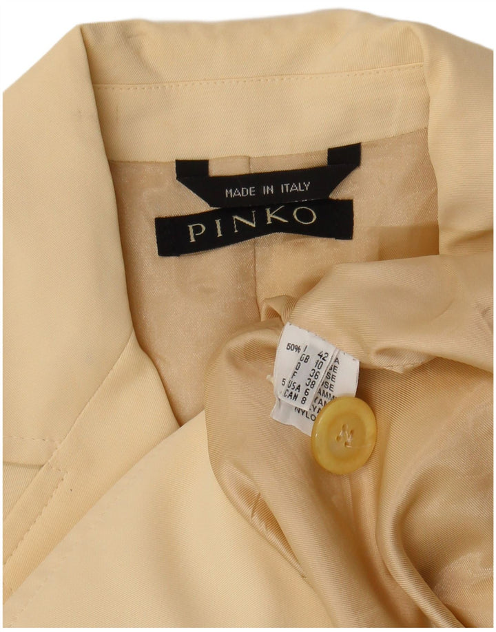 Pinko Γυναικείο σακάκι με 4 κουμπιά σακάκι UK 10 Small Beige Viscose