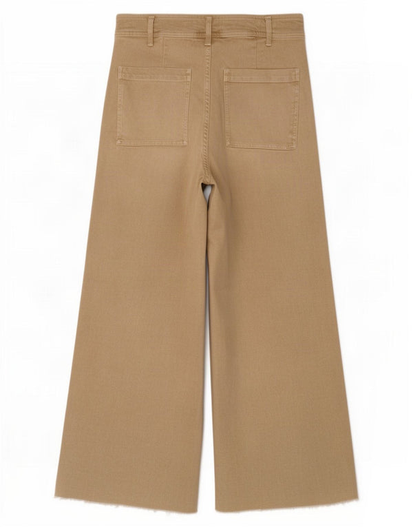 Zara Womens The Marine High Waist Straight Jeans EU 44 XL W34 L29 Beige