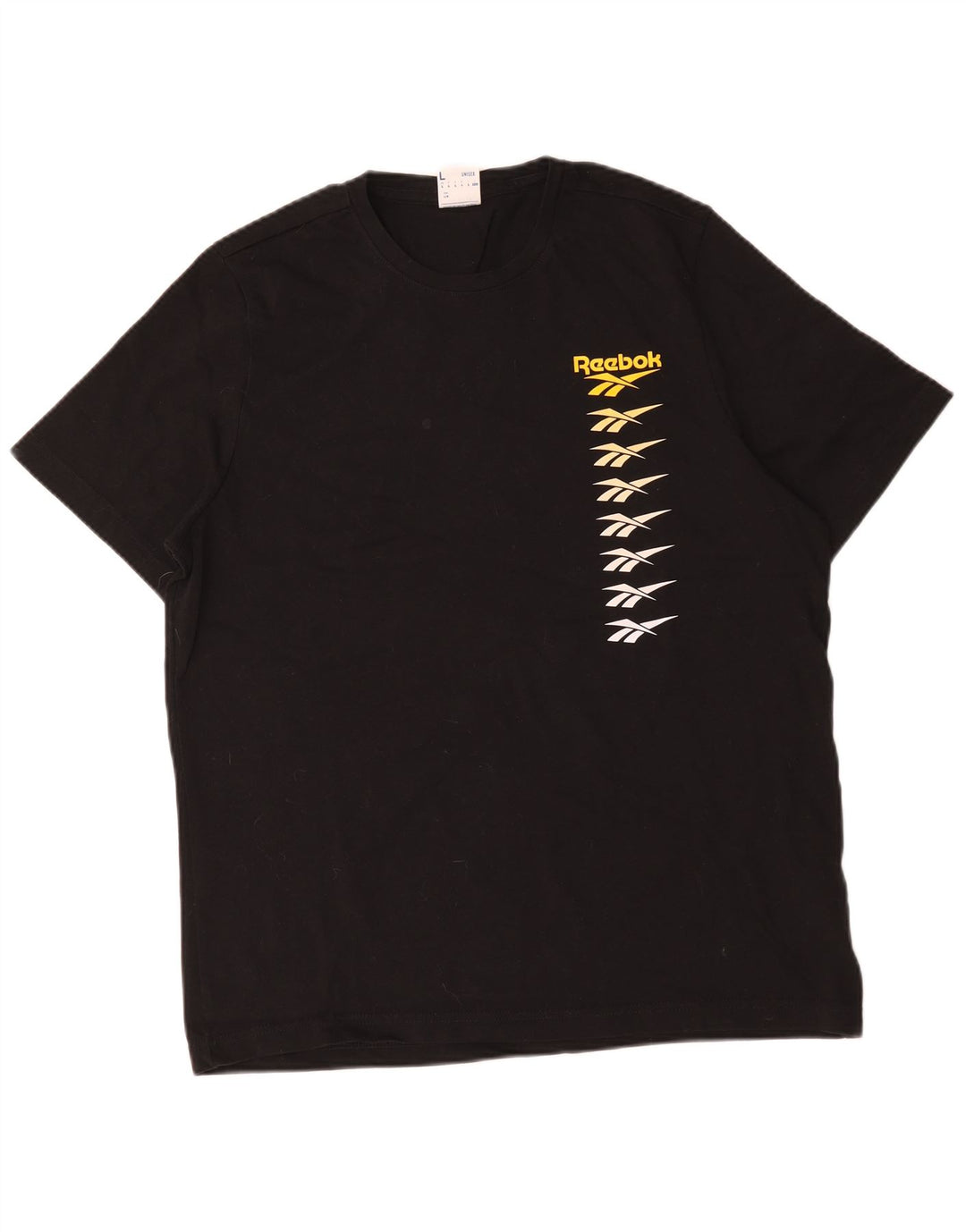 Ανδρικό γραφικό T-Shirt Reebok Top μεγάλο μαύρο βαμβακερό