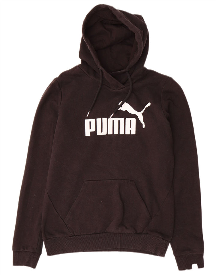 Puma Γυναικείο γραφικό κουκούλα UK 10 Small Black Polyester