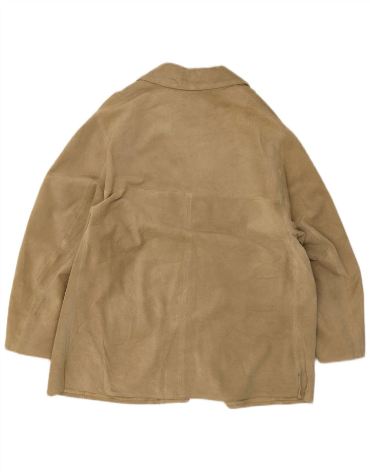 Massimo Rebecchi γυναικείο σουέτ σακάκι με 4 κουμπιά UK 14 Medium Beige