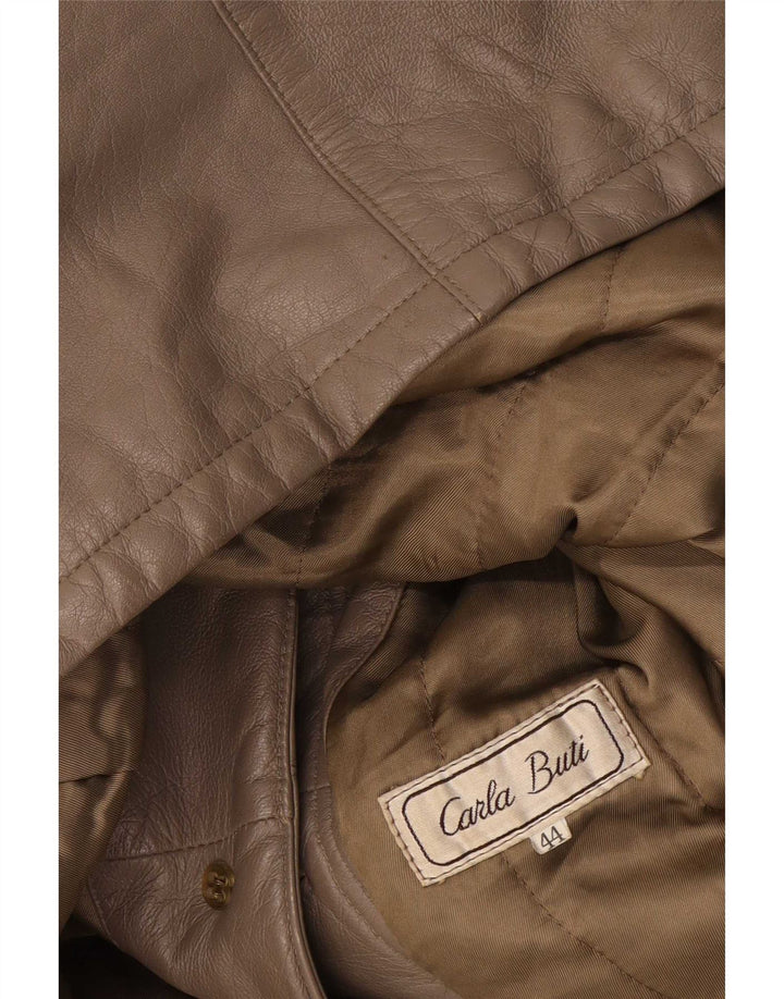 Carla Buti Γυναικείο Δερμάτινο Μπουφάν IT 44 Medium Grey