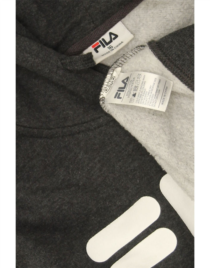 Fila Boys Graphic Zip Hoodie πουλόβερ 15-16 ετών γκρι βαμβακερό