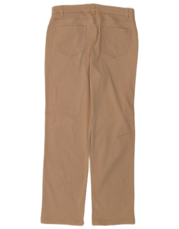 Marks & Spencer Γυναικείο ίσιο casual παντελόνι UK 14 Large W34 L28 Beige