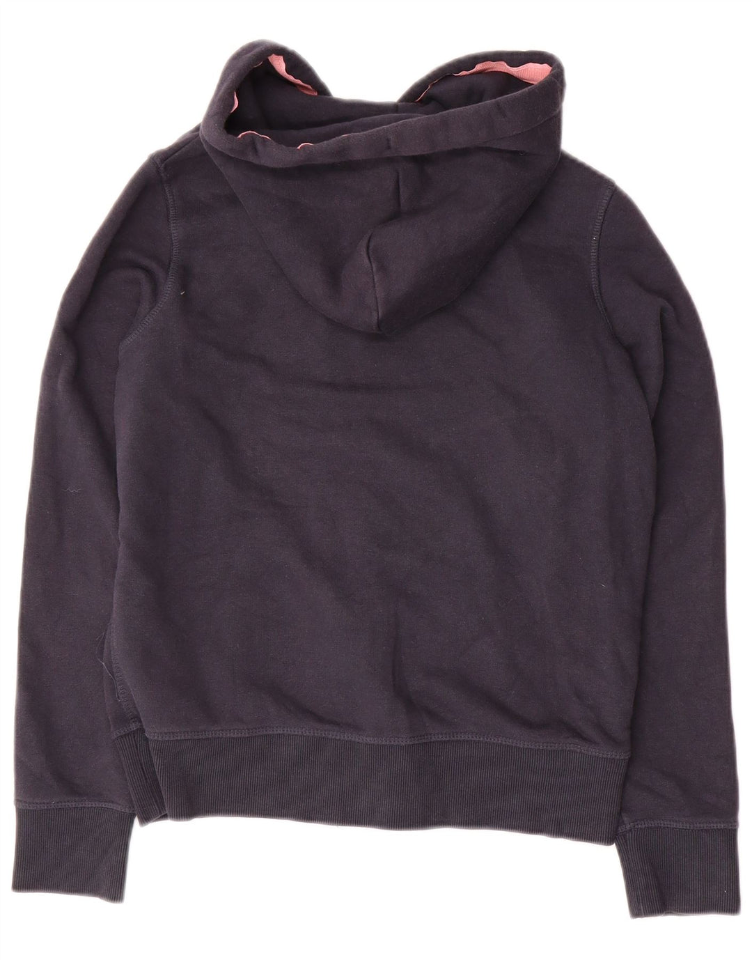 JACK WILLS Γυναικείο πουλόβερ με κουκούλα με φερμουάρ UK 8 μικρό βαμβακερό ναυτικό