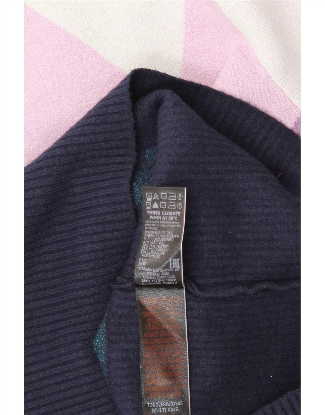 Marks & Spencer Γυναικείο πουλόβερ με λαιμό χελώνα UK 14 μεγάλο πολύχρωμο