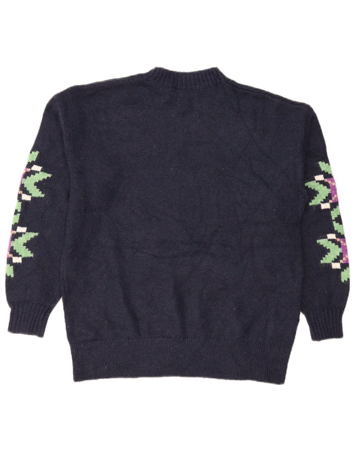 Marks & Spencer Γυναικείο πουλόβερ με λαιμόκοψη UK 14 Medium Navy Blue