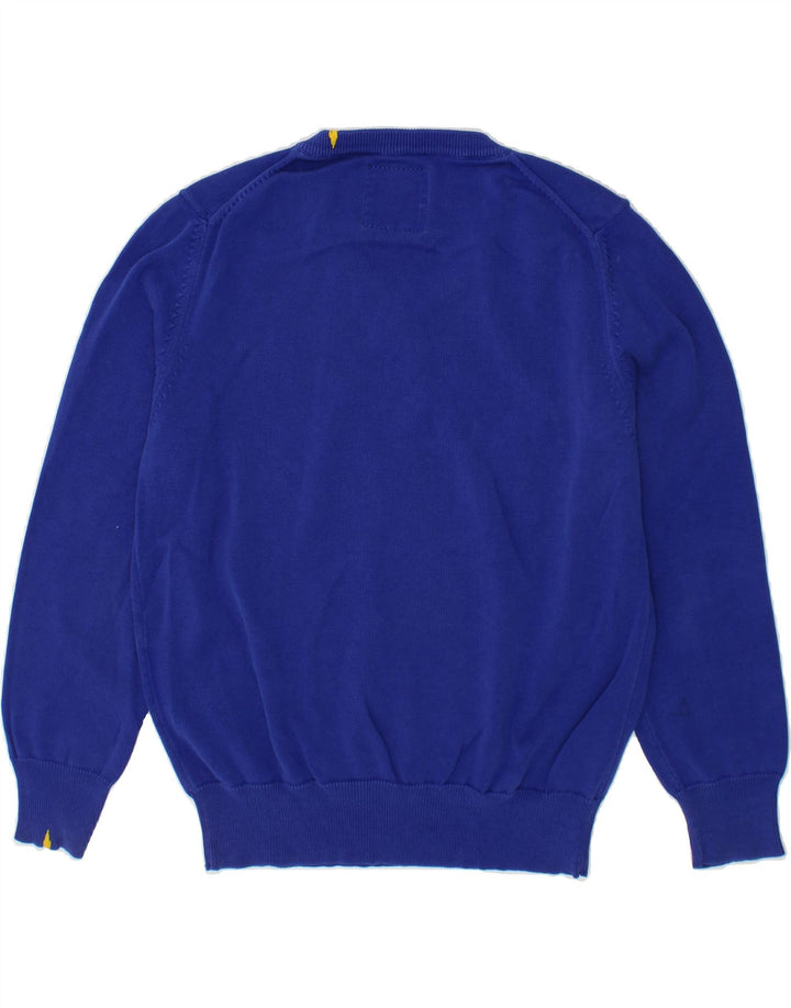 SUN68 Boys V-Neck Jumper Sweater 5-6 Years Blue Cotton Vintage Sun68 and Second-Hand Sun68 from Messina Hembry 