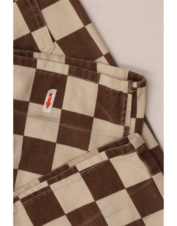 Pull & Bear Γυναικείο ίσιο τζιν EU 34 XS W24 L31 Καφέ γεωμετρικό
