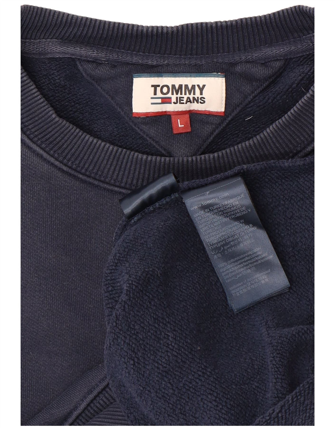 TOMMY HILFIGER Γυναικείο φούτερ μεγάλου μεγέθους Jumper UK 16 Large Navy Blue