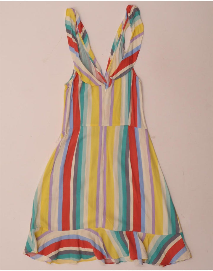 Oasis Γυναικείο Sundress UK 12 μεσαία πολύχρωμη ριγέ βισκόζη