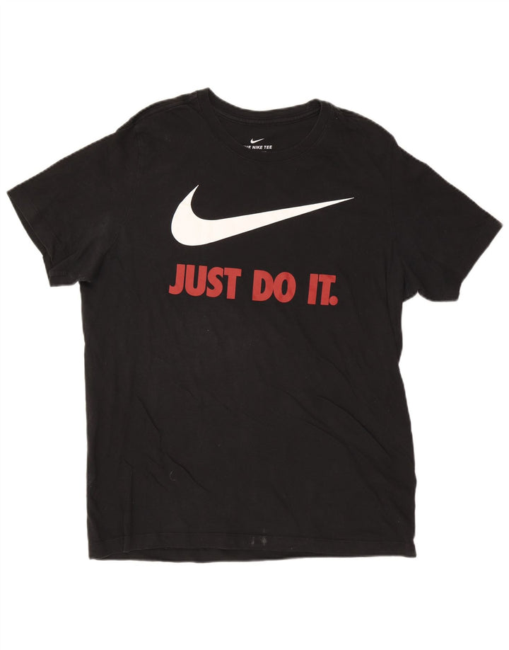 Ανδρικό γραφικό μπλουζάκι Nike, μαύρο μεγάλο
