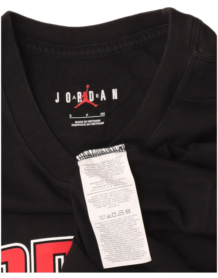 Jordan Ανδρικό γραφικό T-Shirt Top Μικρό μαύρο βαμβακερό