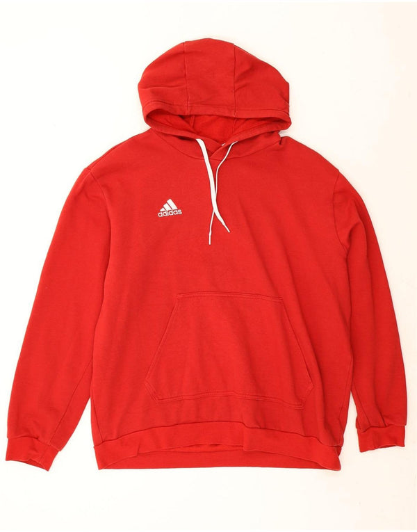 Adidas Ανδρικό Hoodie Jumper XL Red Cotton