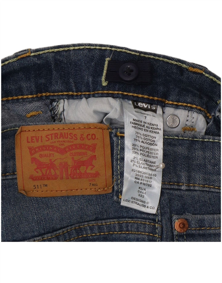 Levi's Boys 511 Slim Jeans 6-7 ετών W22 L22 Μπλε βαμβακερό