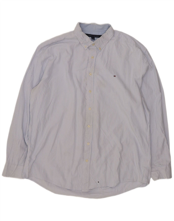 Ανδρικό πουκάμισο Tommy Hilfiger 2XL Μπλε ριγέ βαμβακερό