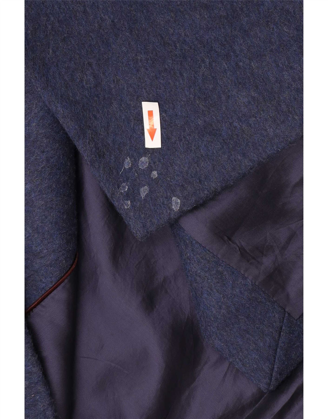 Jigsaw Γυναικείο παλτό με διπλό στήθος UK 10 Small Navy Blue Wool