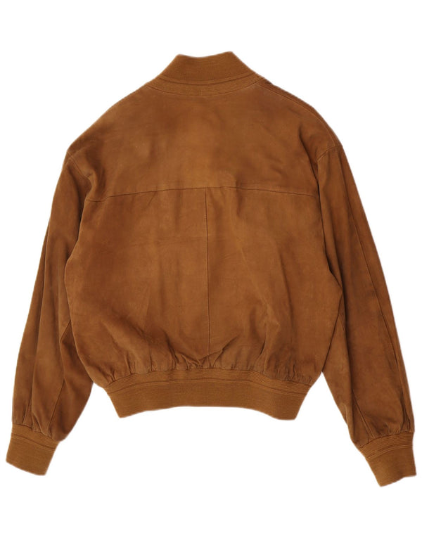 Vintage Γυναικείο Oversized Suede Bomber Jacket IT 44 Medium Beige