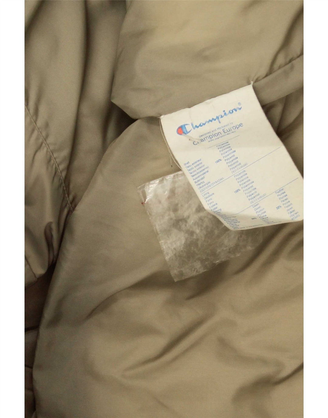 Champion Ανδρικό μπουφάν με κουκούλα UK 42 XL Beige Polyamide
