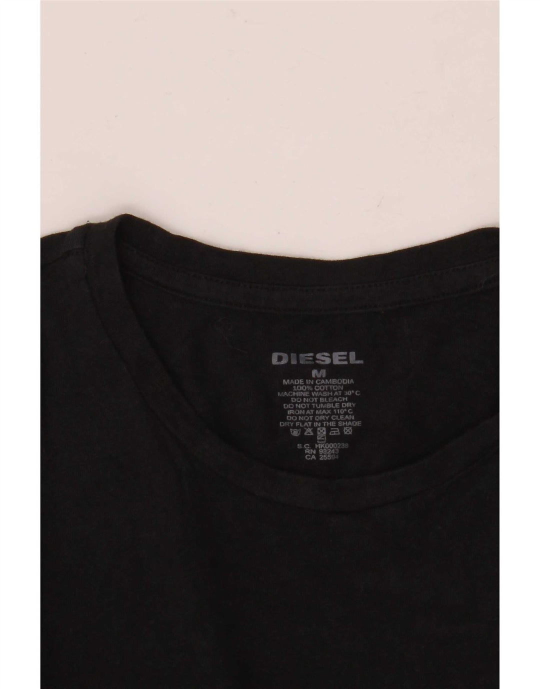 Ανδρικό T-Shirt Diesel Top Μεσαίο μαύρο βαμβακερό