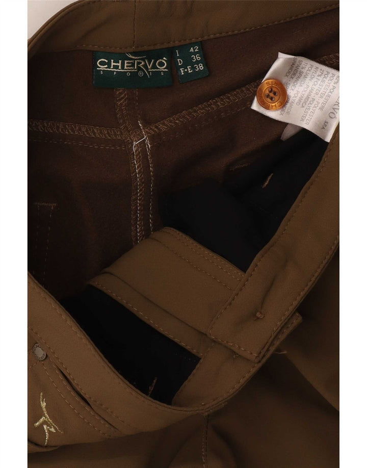Chervo Γυναικείο Bootcut Casual Παντελόνι IT 42 Medium W28 L32 Beige Polyester