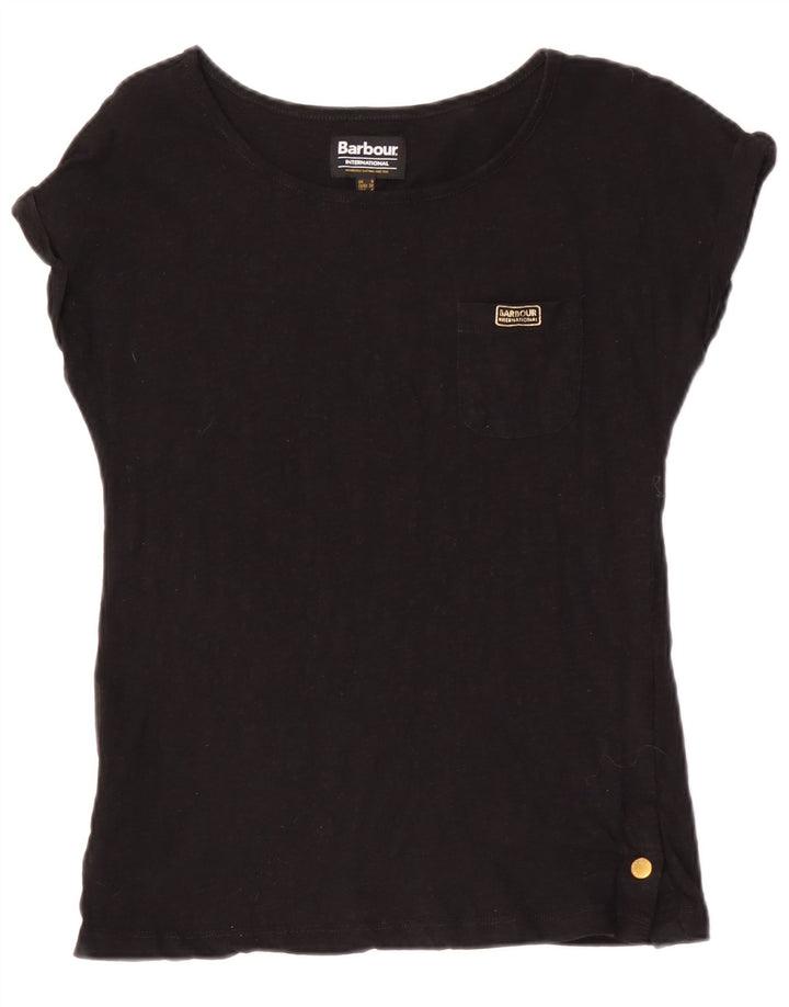 Barbour Γυναικείο T-Shirt Top UK 8 Small Black Βαμβακερό
