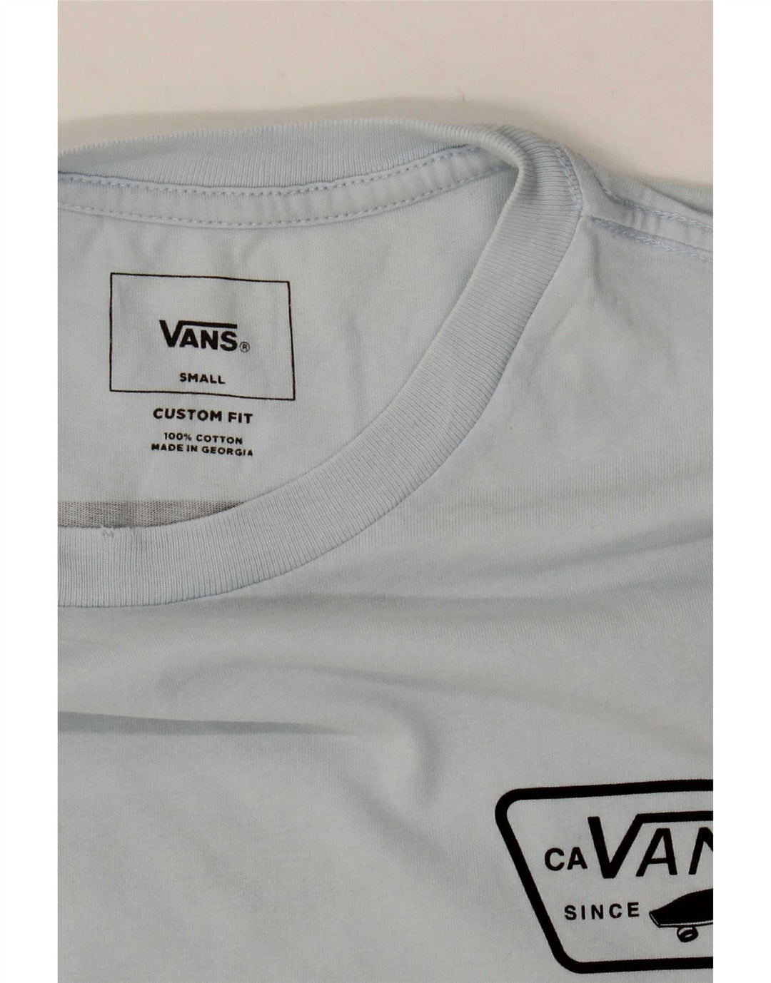 Ανδρικό γραφικό μπλουζάκι Vans Προσαρμοσμένη Εφαρμογή, Μικρό Μπλε Βαμβακερό