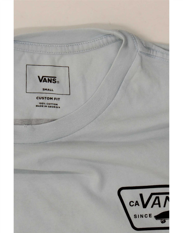Ανδρικό γραφικό μπλουζάκι Vans Προσαρμοσμένη Εφαρμογή, Μικρό Μπλε Βαμβακερό