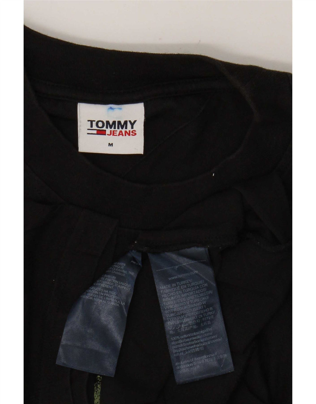 Ανδρικό γραφικό T-Shirt Tommy Hilfiger Top Μεσαίο μαύρο βαμβακερό