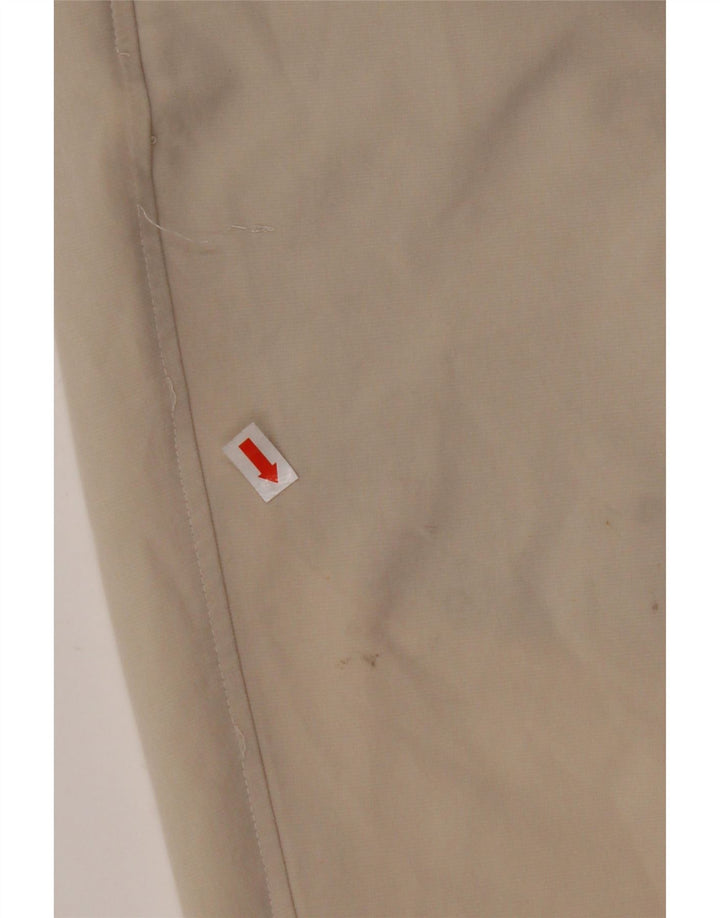 ADIDAS Mens Straight Casual Trousers W36 L34 Beige Polyester