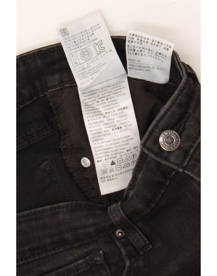 Levi's Womens 712 Slim Jeans W28 L30 Μαύρο βαμβακερό