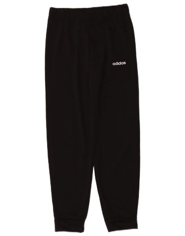 Adidas Boys Tracksuit Trousers Joggers 11-12 Years Black Polyester
