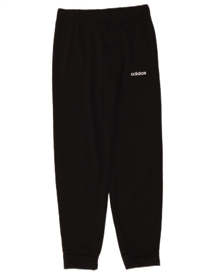 Adidas Boys Tracksuit Trousers Joggers 11-12 Years Black Polyester