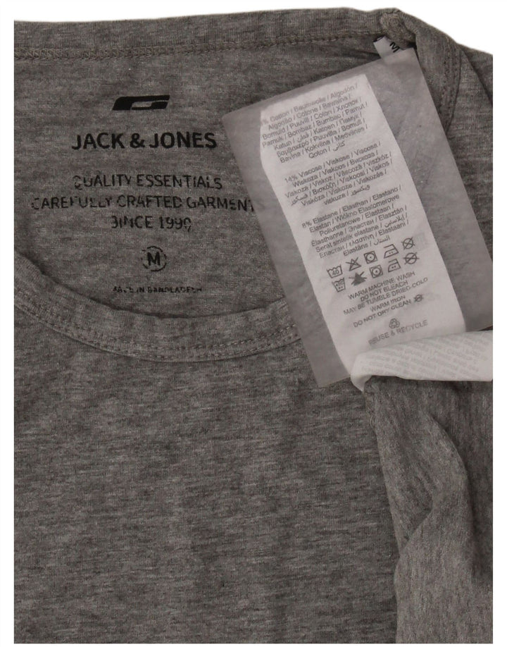 Ανδρικό T-Shirt JACK & JONES Τοπ μεσαίου γκρι βαμβακερό