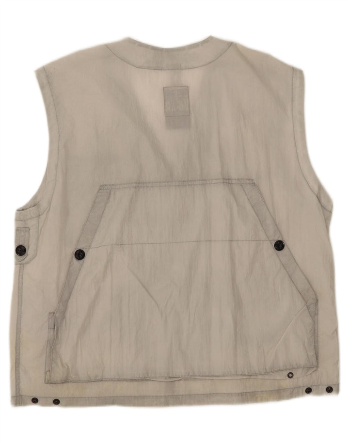 BELFE & BELFE Mens Utility Gilet IT 50 Large Grey Vintage Belfe & Belfe and Second-Hand Belfe & Belfe from Messina Hembry 