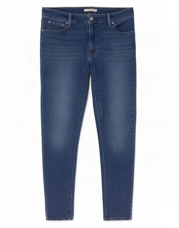 Levi's Womens 711 Skinny Jeans W32 L28 Blue Cotton