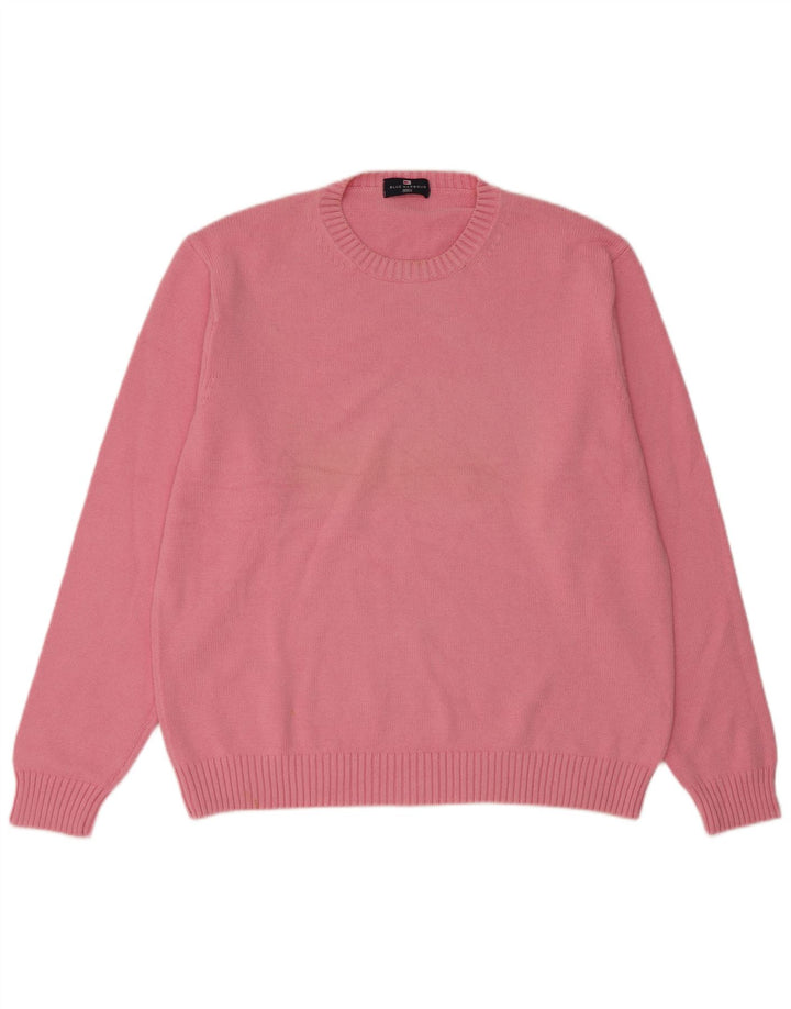 Ανδρικό πουλόβερ Marks & Spencer Blue Harbor Crew Neck Jumper Μεγάλο Ροζ