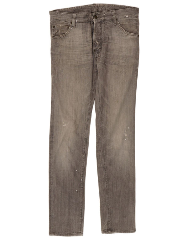 Dsquared2 Ανδρικά στενά τζιν IT 46 Small W32 L32 με γκρι στίγματα