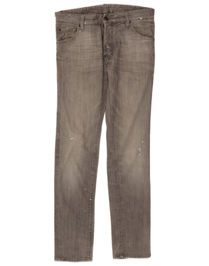 Dsquared2 Ανδρικά στενά τζιν IT 46 Small W32 L32 με γκρι στίγματα