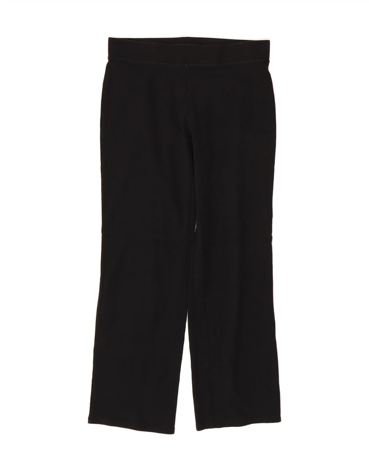 MARKS & SPENCER Womens Tracksuit Trousers UK 12 Medium  Black Cotton Vintage Marks & Spencer and Second-Hand Marks & Spencer from Messina Hembry 
