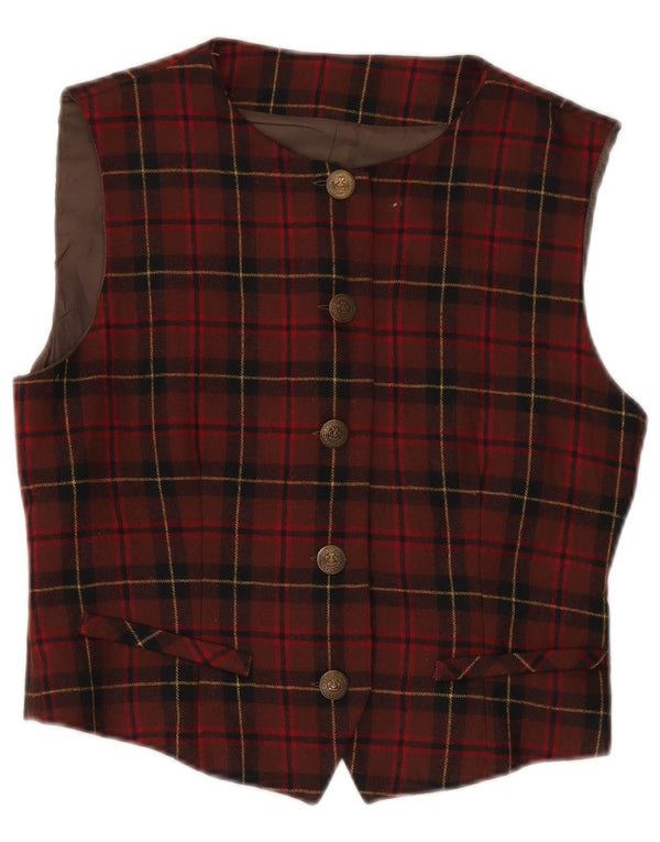 Vintage γυναικείο σετ 2 τεμαχίων IT 42/44 Medium W26 L28 Red Check Wool