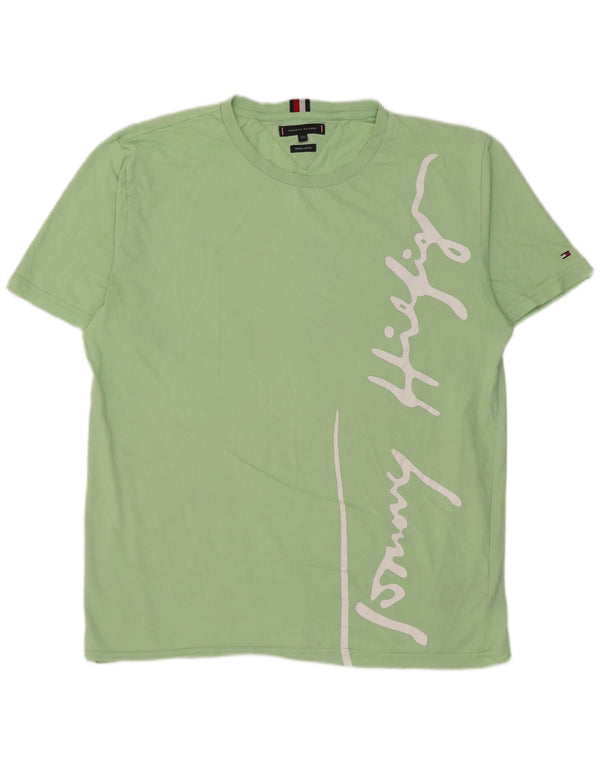 Tommy Hilfiger Ανδρικό γραφικό T-Shirt Top 2XL Πράσινο βαμβακερό