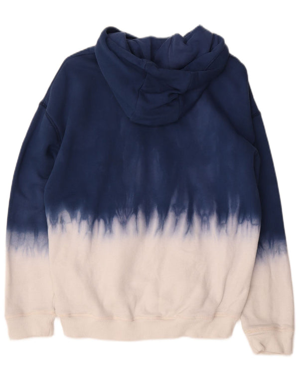 Marks & Spencer Boys Hoodie Jumper 12-13 Years Navy Blue Tie Dye Cotton