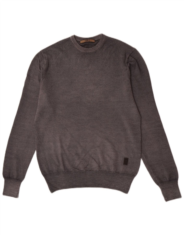 Ungaro Ανδρικό πουλόβερ με λαιμόκοψη IT 48 Small Grey Wool