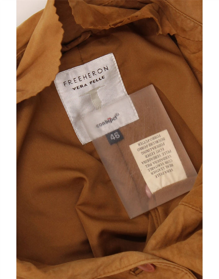 Conbipel Γυναικείο Ελεύθερο Μπουφάν Heron Suede IT 46 Δερμάτινο μεγάλο καφέ