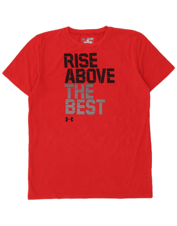 Under Armour Boys Heat Gear Graphic T-Shirt Top 13-14 Years XL Red