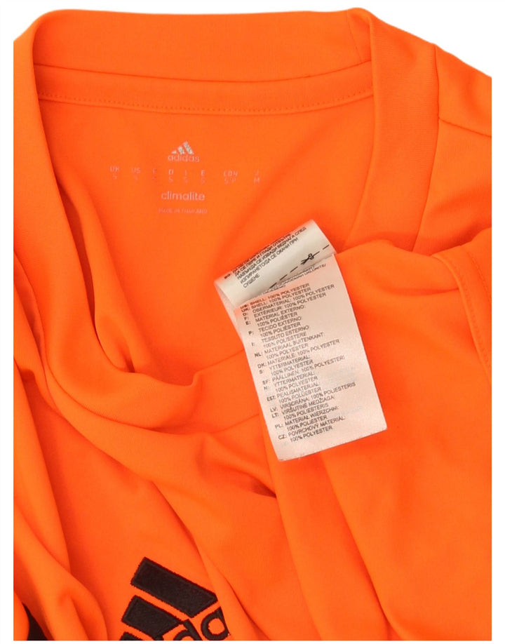 Ανδρικό T-Shirt Climalite ADIDAS Top Μικρό Πορτοκαλί Πολυεστέρας