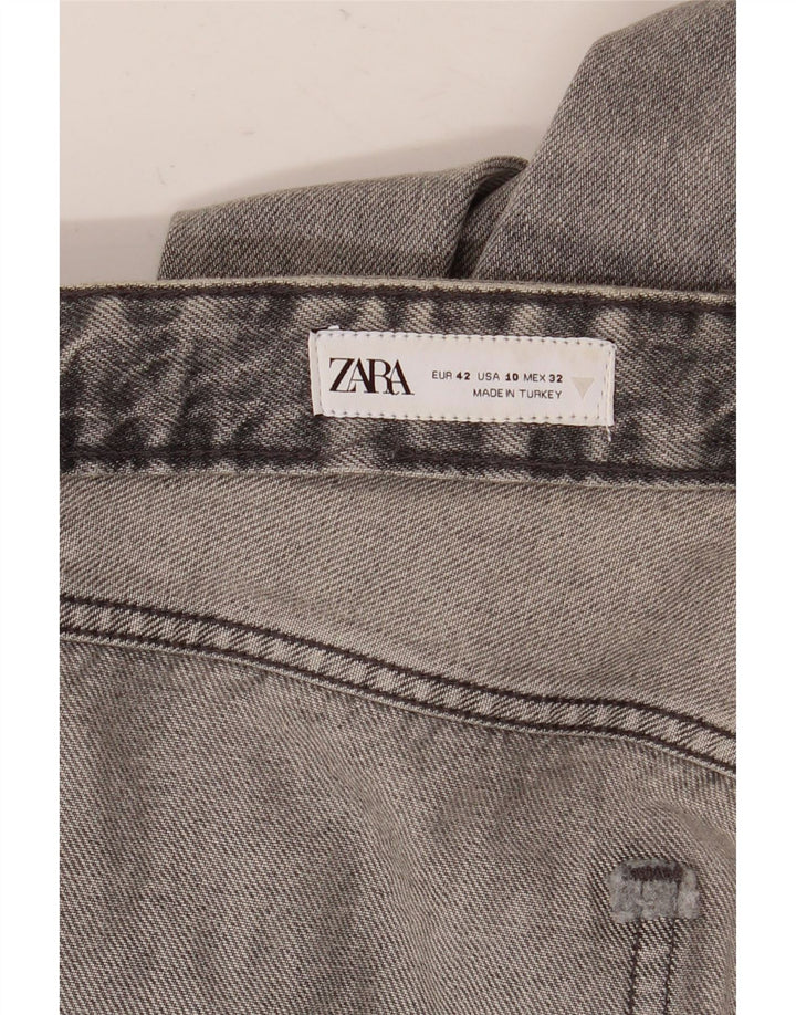 Zara Γυναικείο φαρδύ τζιν τζιν EU 42 Large W32 L36 Γκρι