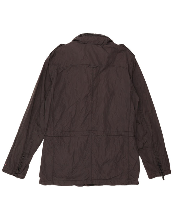 Ανδρικό στρατιωτικό μπουφάν με κουκούλα Tommy Hilfiger UK 40 μεγάλο μαύρο νάιλον