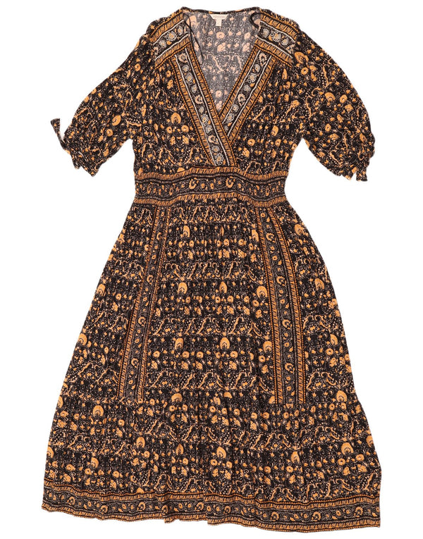 Γυναικείο μάξι φόρεμα Monsoon UK 16 Μεγάλη πολύχρωμη φλοράλ βισκόζη